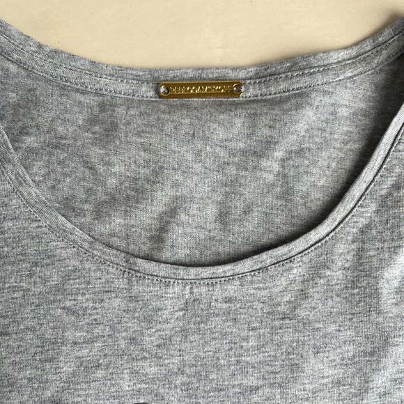 Rebecca Minkoff US Heey American Flag Cotton Gray Oversized Relaxed T-Shirt Top - Picture 4 of 6